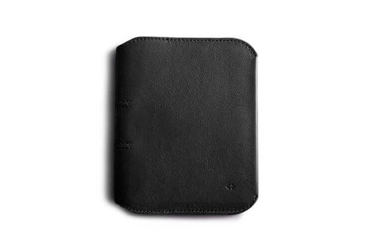 Couverture de carnet en cuir noir