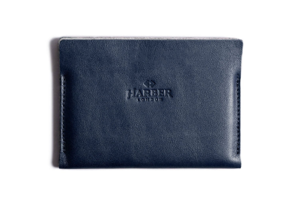 Super Slim Leather Passport Wallet - Horizon Navy