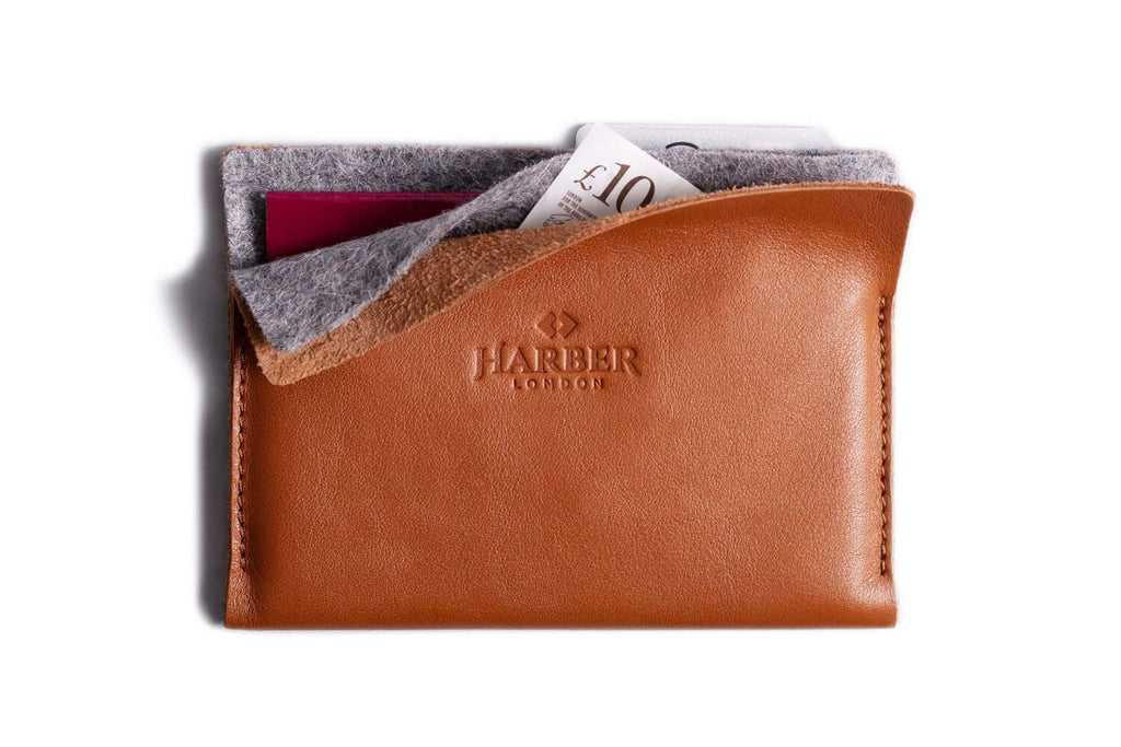 Portefeuille passeport en cuir super fin - Horizon Tan