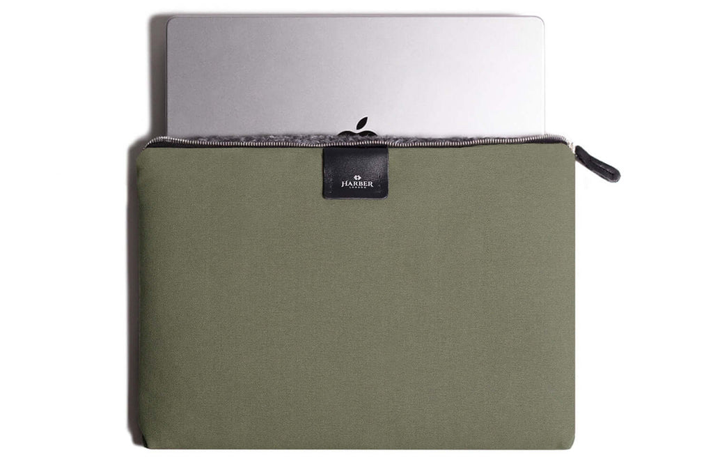 Housse zippée pour MacBook Olive