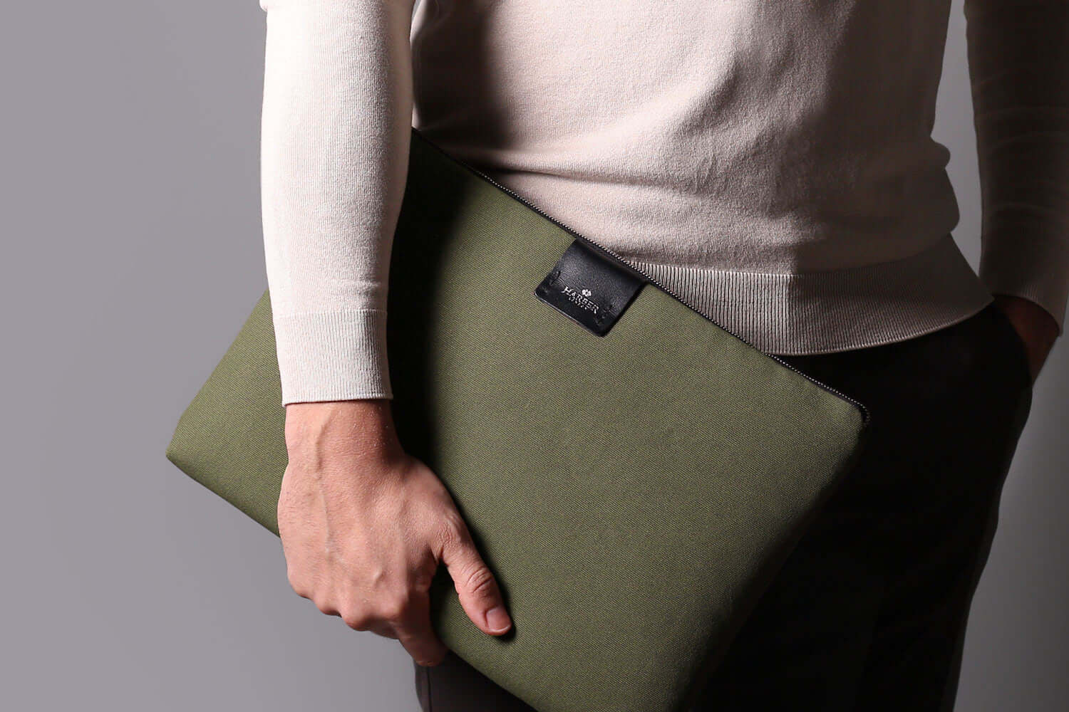 Housse zippée pour MacBook Olive