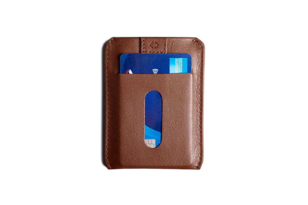 Porte-cartes ultra fin avec protection RFID Marron foncé