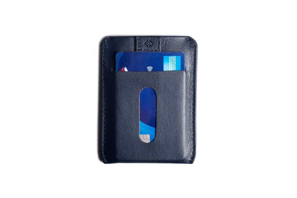 Porte-cartes ultra fin avec protection RFID Bleu marine