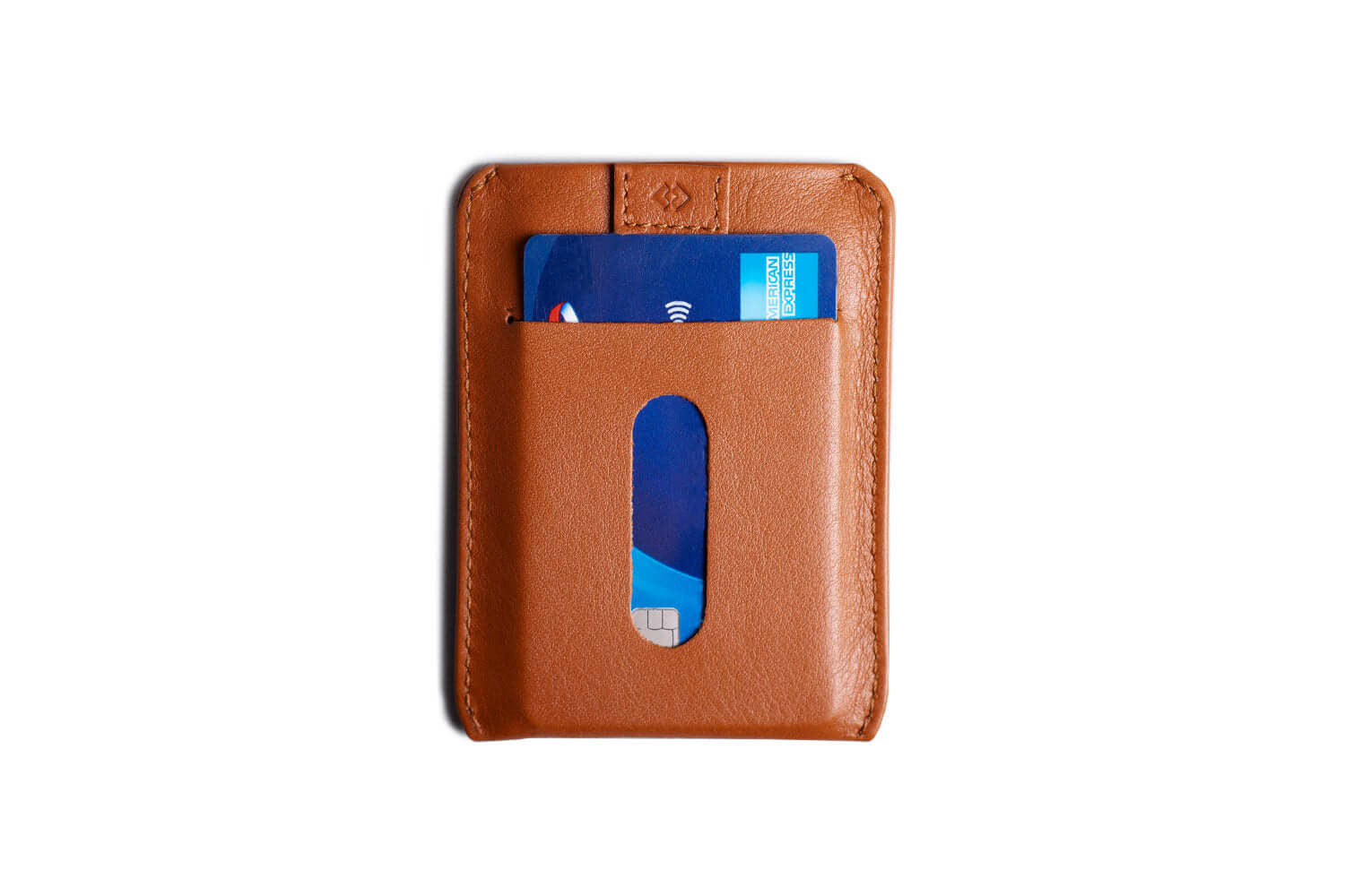 Porte-cartes ultra fin avec protection RFID Tan