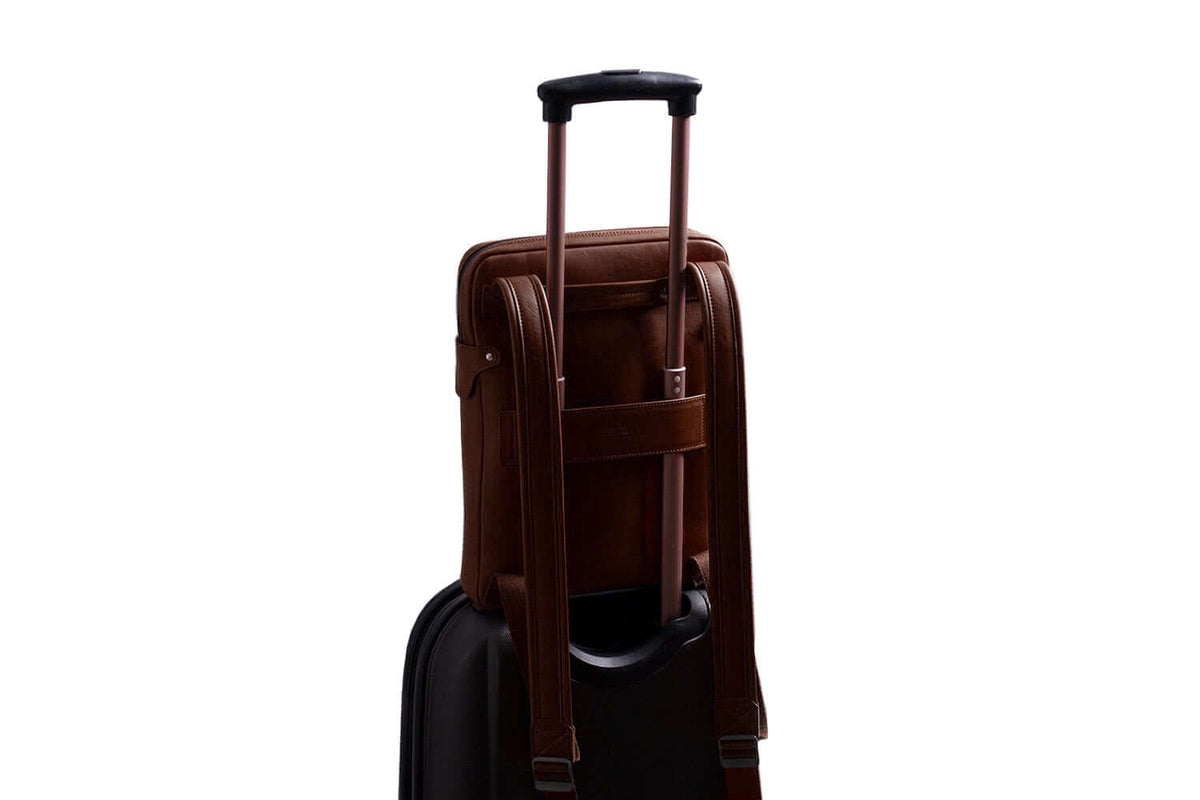 Slim Laptop Backpack Deep Brown