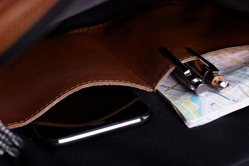 Slim Laptop Backpack Deep Brown