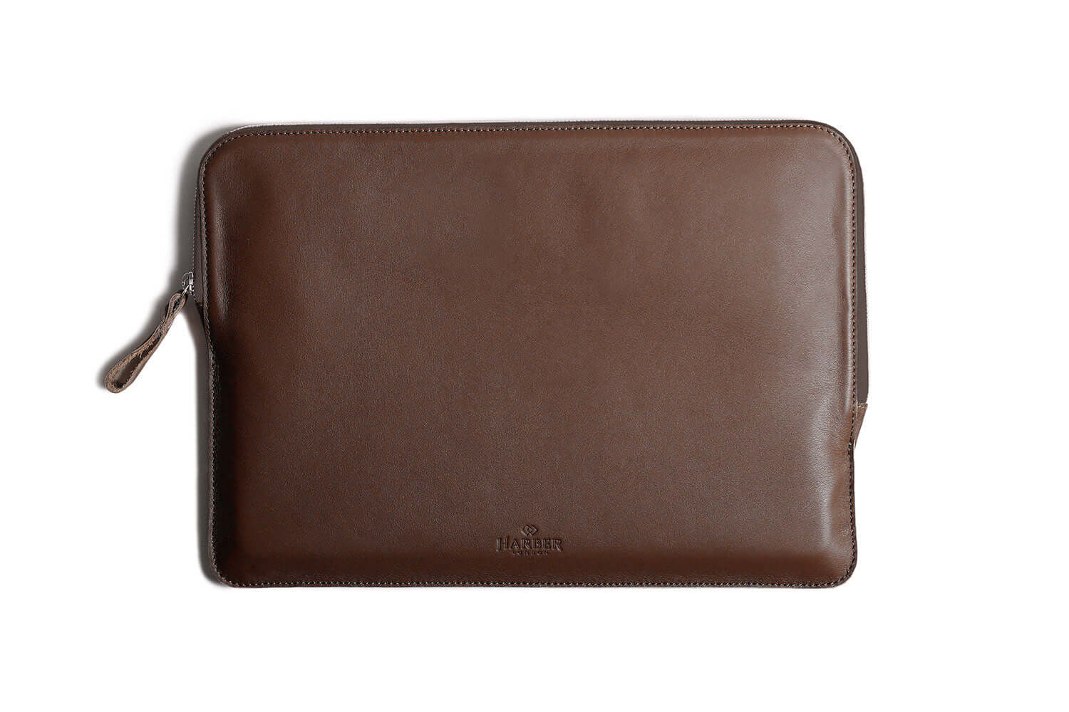 Étui folio fin en cuir pour ordinateur portable n° 7, marron foncé