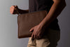 Slim Leather Folio Laptop Case No. 7 Deep Brown