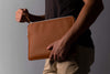 Slim Leather Folio Laptop Case No. 7 Tan