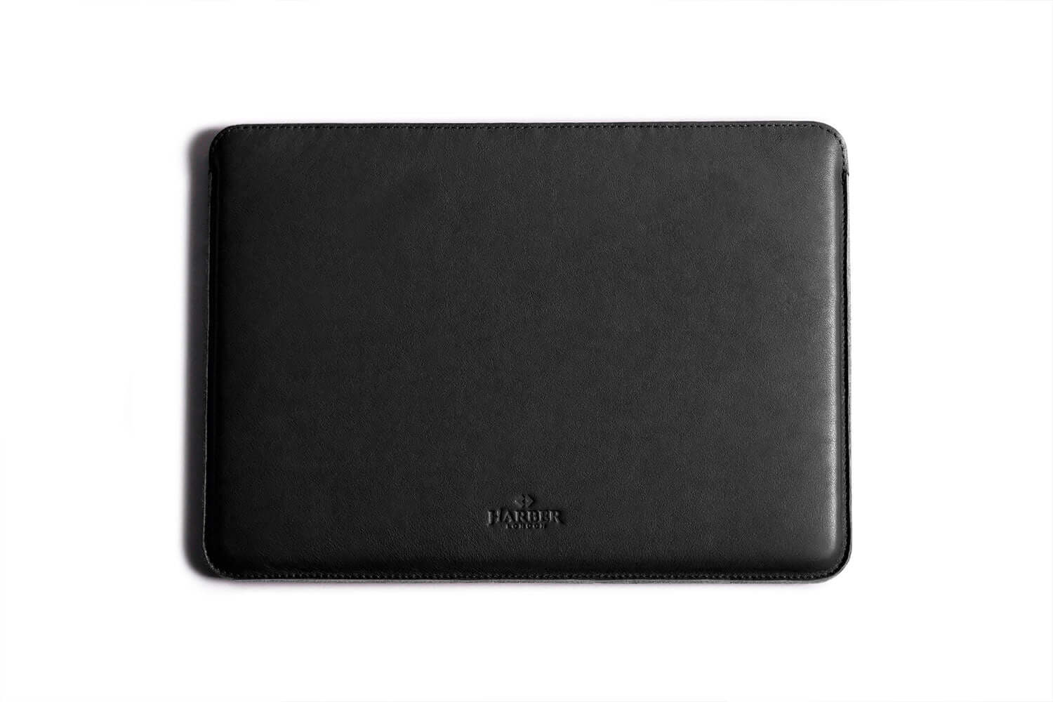 Étui fin en cuir pour MacBook, noir