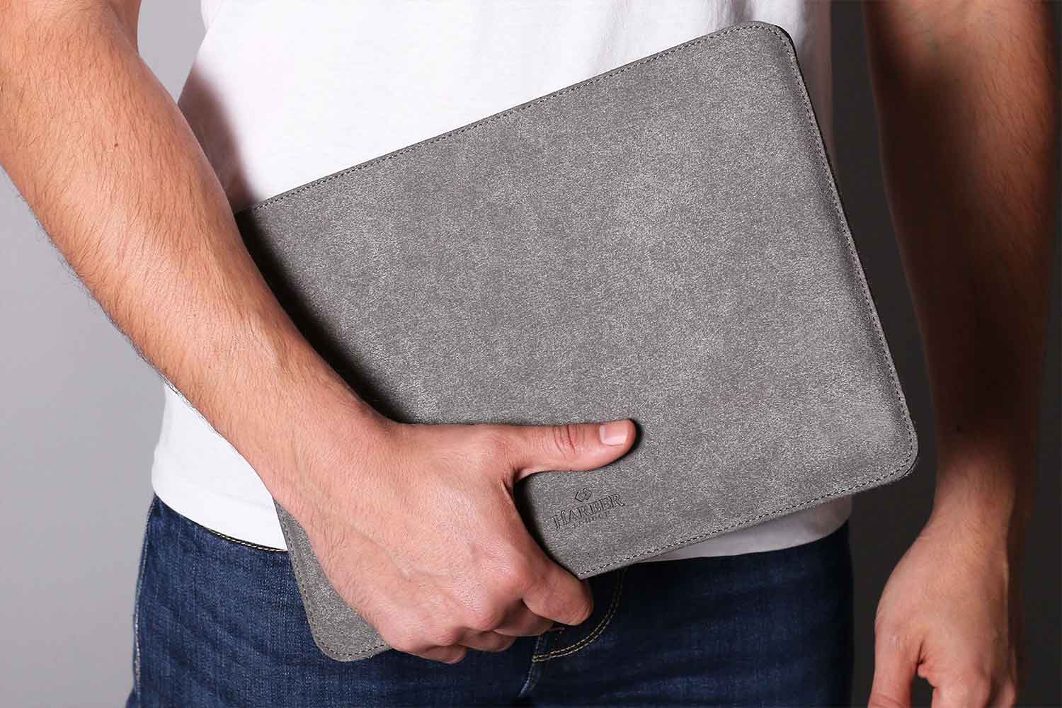 Housse Slim en Microfibre pour MacBook Gris Microfibre