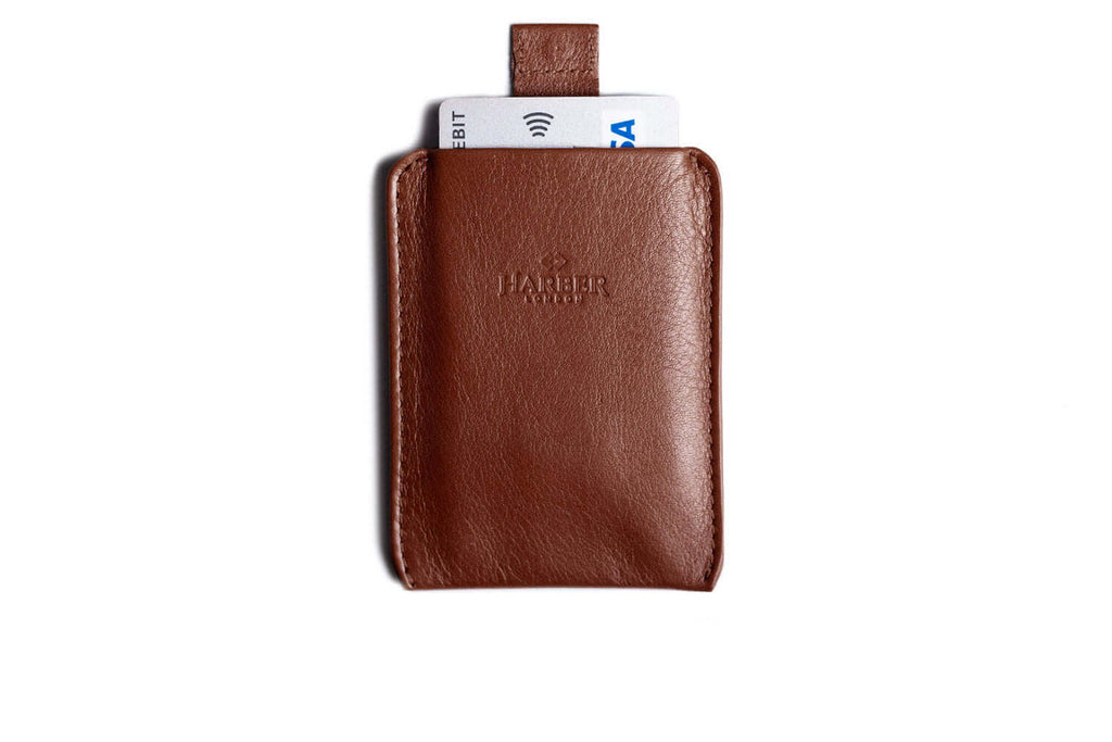 Porte-cartes ultra fin avec protection RFID Marron foncé