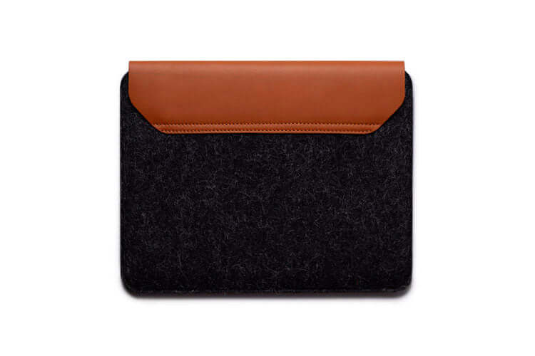 Étui en cuir pour iPad avec pochette enveloppe Tan
