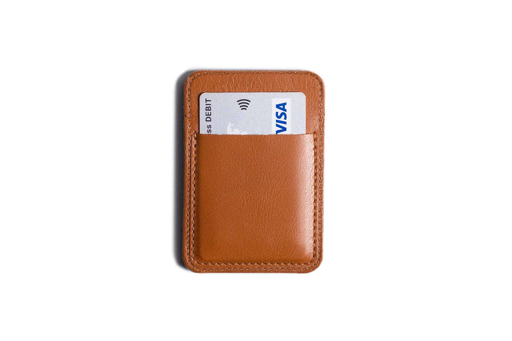  Classic Leather Card Holder - 3 Pocket Tan