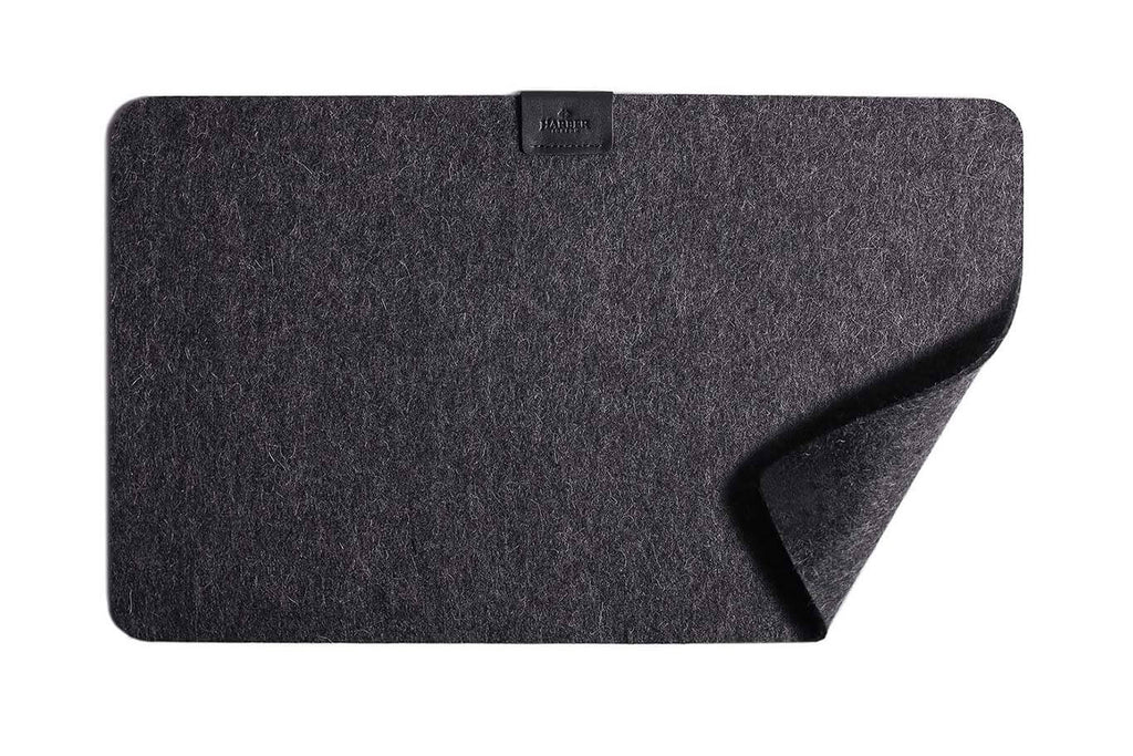 Wool Felt Desk Mat Black