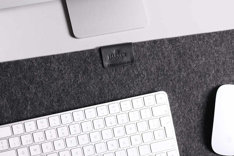 Wool Felt Desk Mat Black